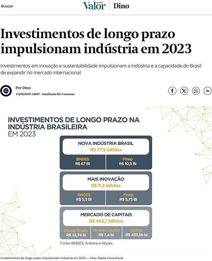 Investimentos de longo prazo impulsionam indstria em 2023